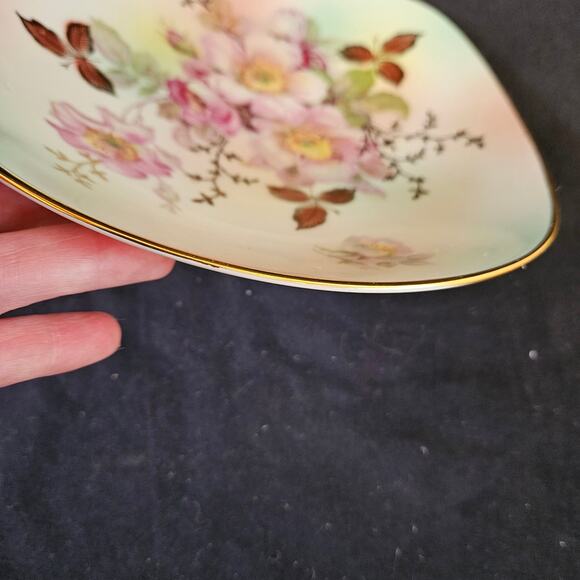 Vintage Schumann Arzberg Germany Wild Rose Shallow Bon Bon Bowl 7 3/4" MCM - Picture 4 of 6